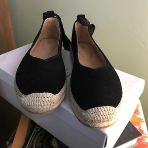 J. Jill Black Ballerina Espadrilles Size 7 NWOT